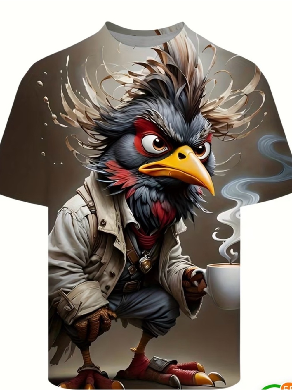 Graphic Bird Character Tee - Med